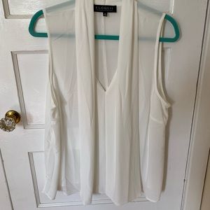 New Eloquii off white, sleeveless blouse